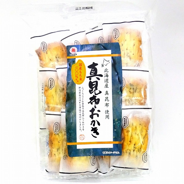 越後製菓　真昆布おかき　１２枚入